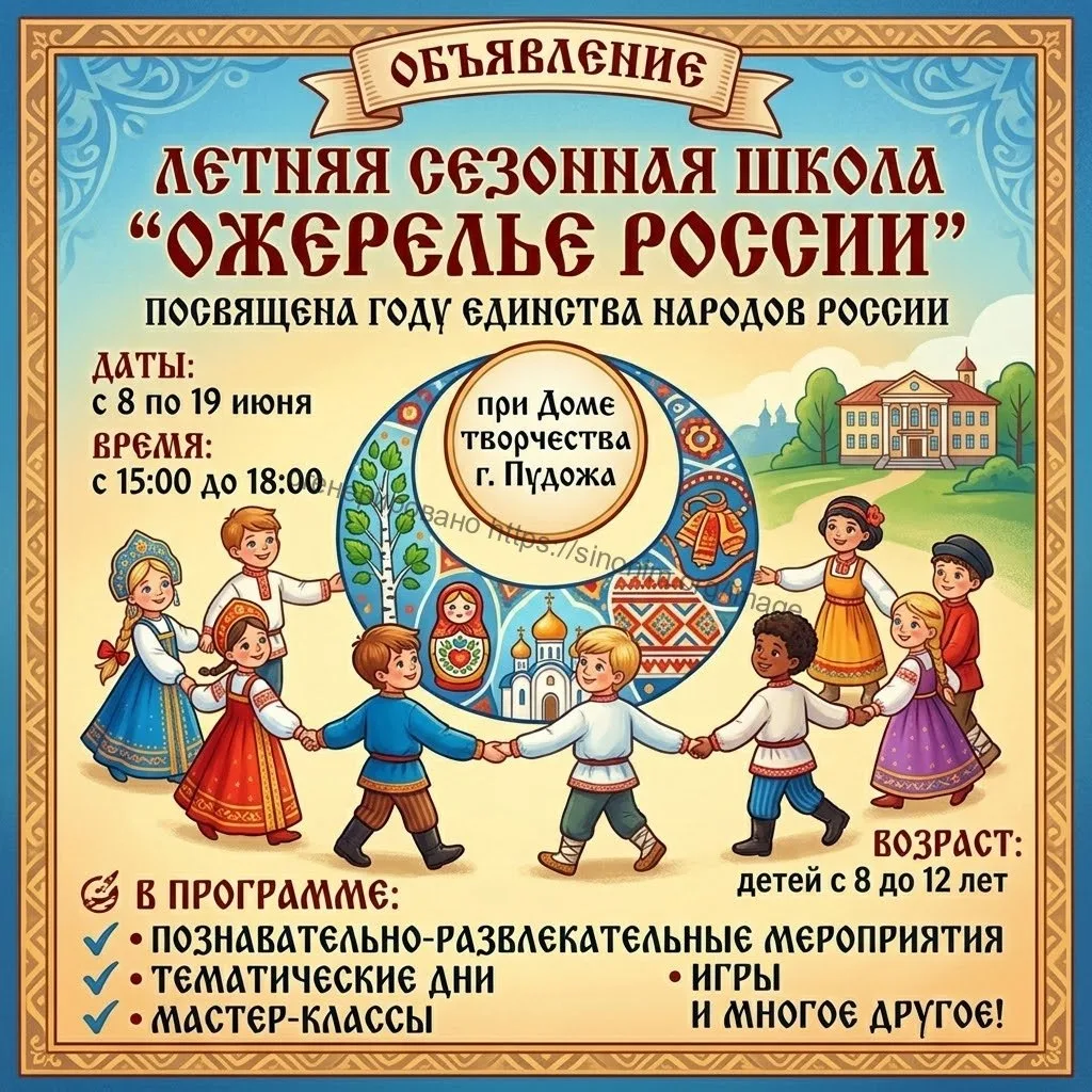 👫🏠Дом детского творчества города Пудожа приглашает школьников в возрасте от 8 до 12 л...