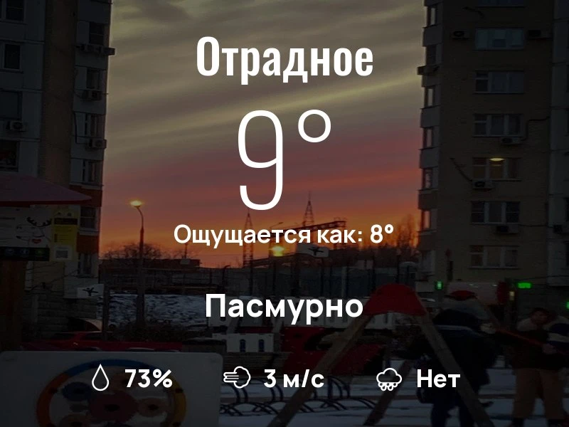 Что с погодой в Отрадном?