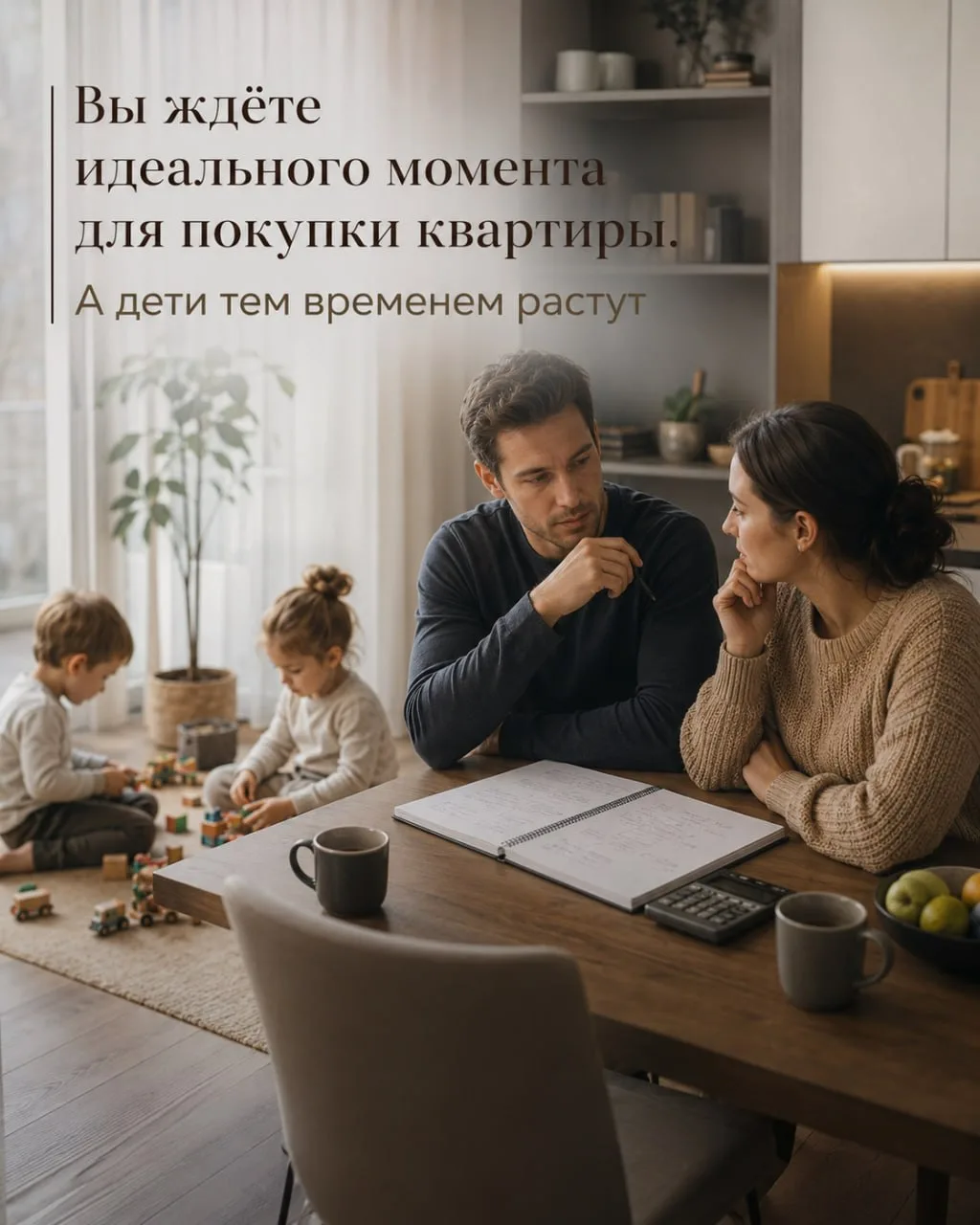 Вы ждёте идеального момента для покупки квартиры. А дети тем временем растут