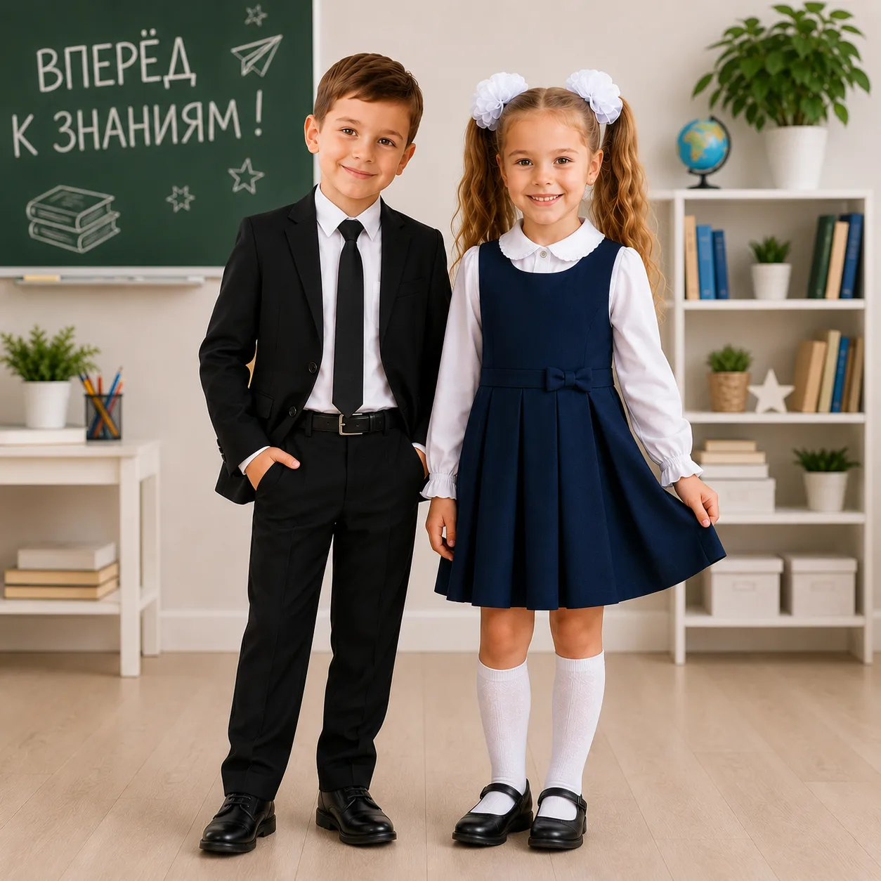 📢 Выбираем школьную форму 👔✨

Наши герои отправились с родителями в магазин за школьной формой 🛍️