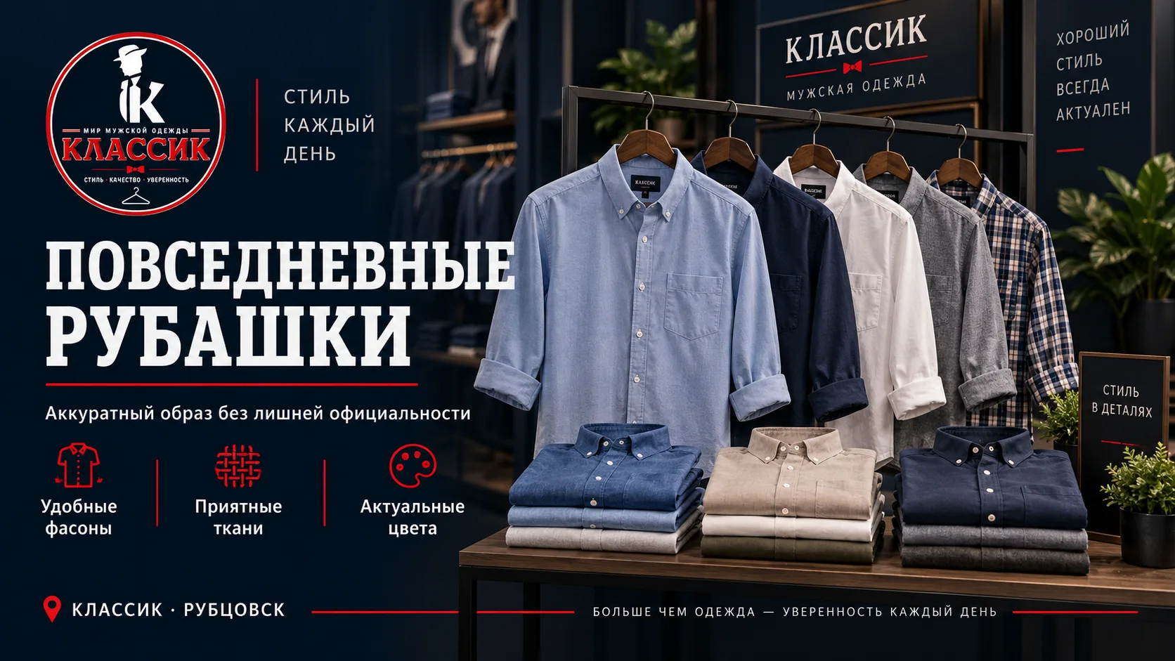 Повседневные рубашки