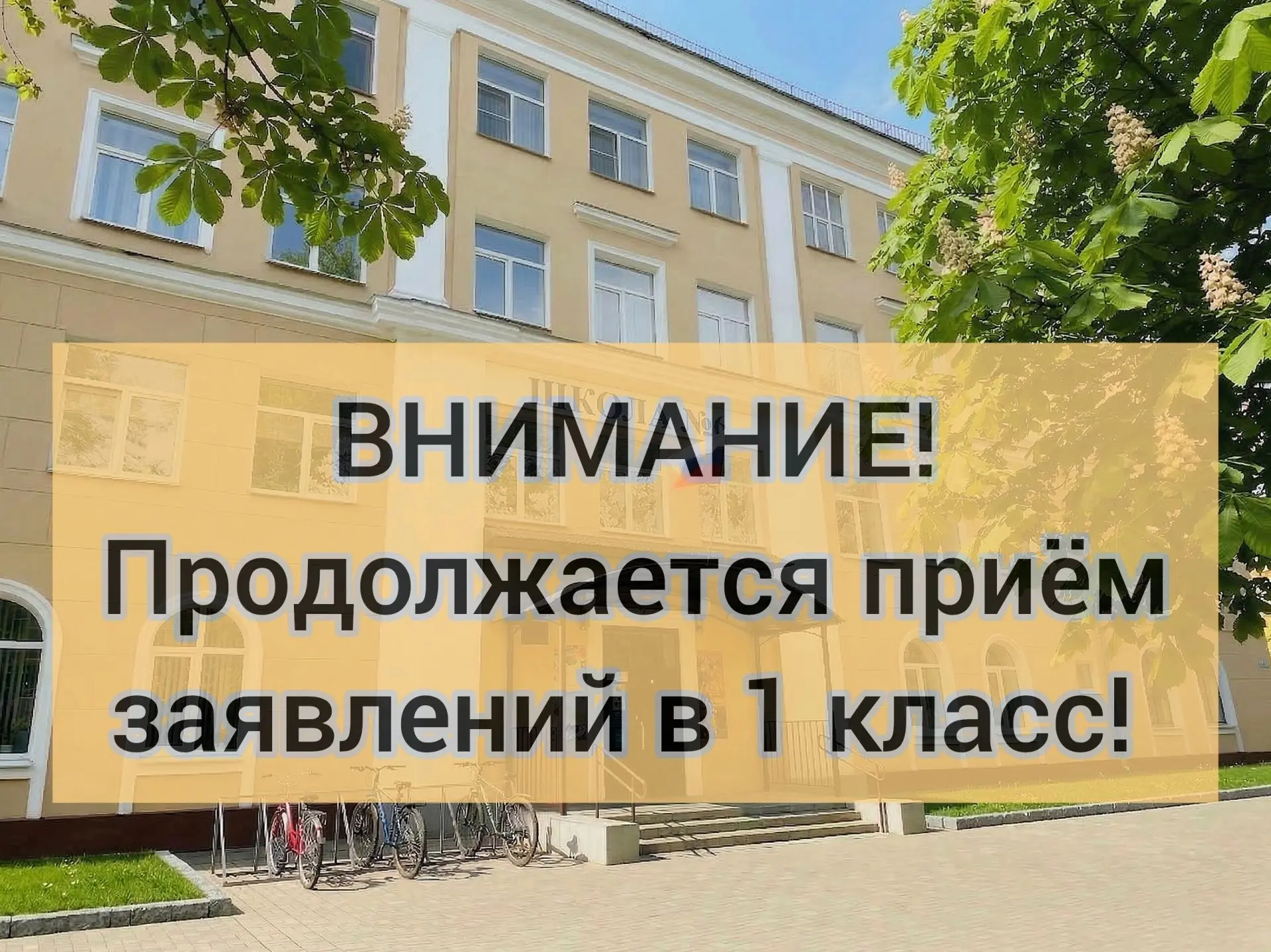 Продолжается приём заявлений в 1 класс!
С 6 июля открывается запись для детей, проживающих на незакр