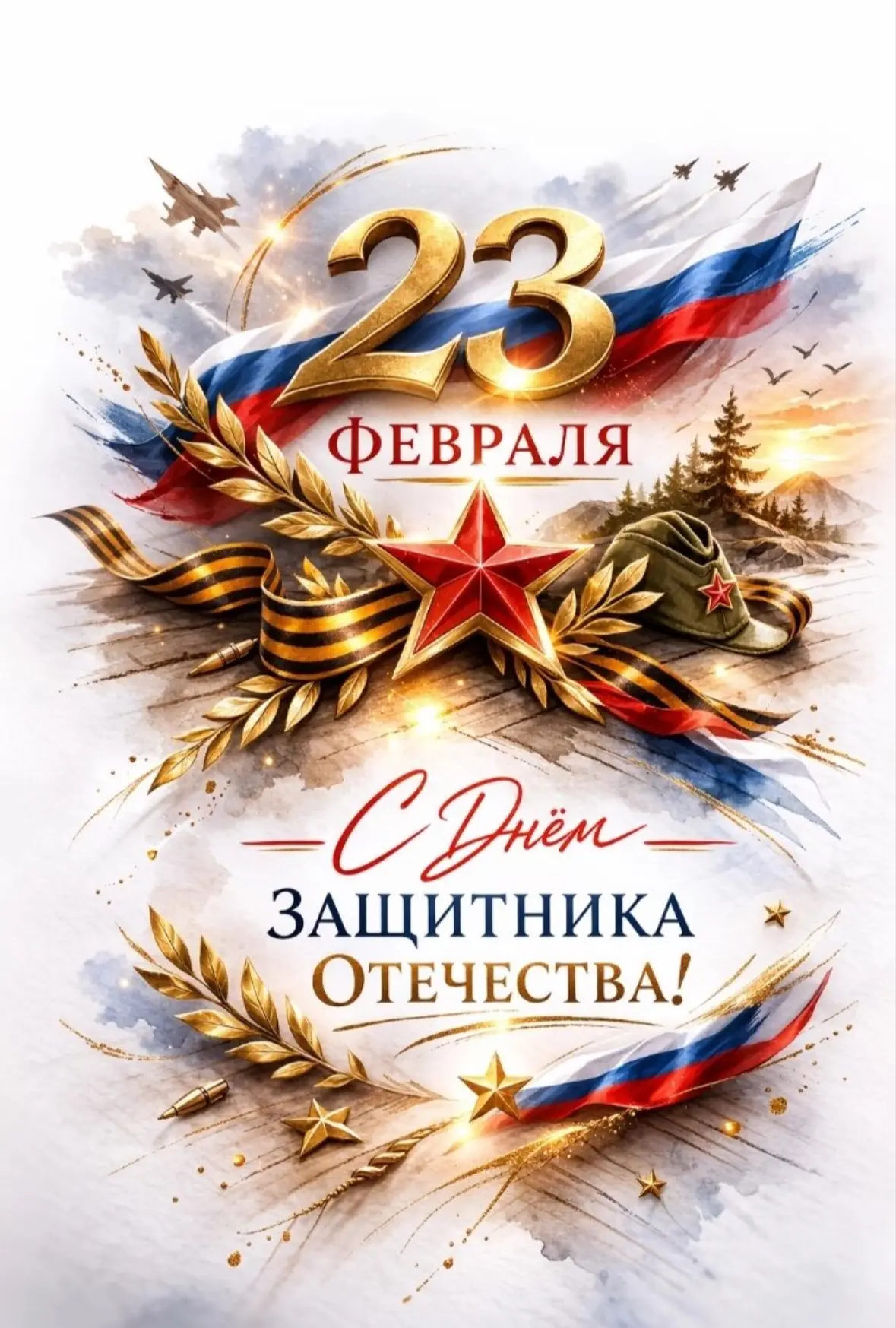 🌟Уважаемые жители!  От всего коллектива управляющей компании поздравляем вас с 23 Февраля — Днем защ