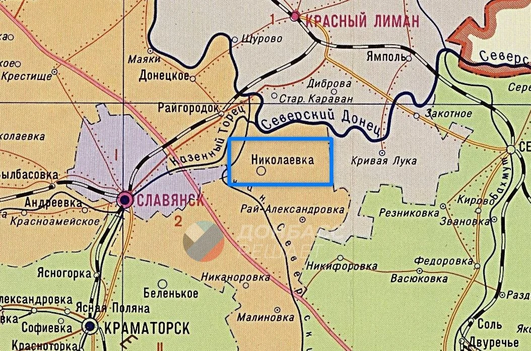 Российские войска выбивают противника из пригорода Славянска – Николаевки.