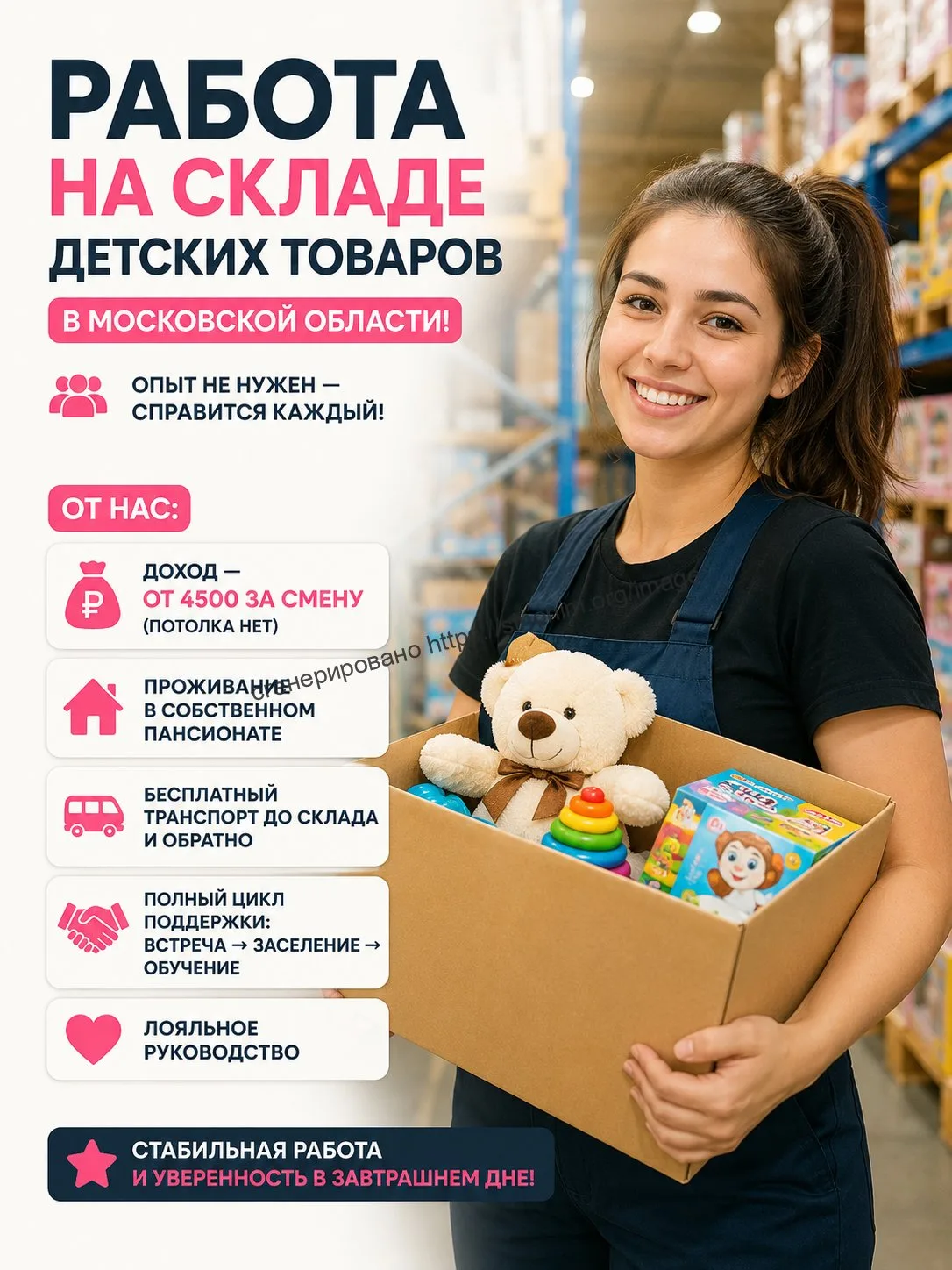 📍Работа на складе детских товаров в Московской области!