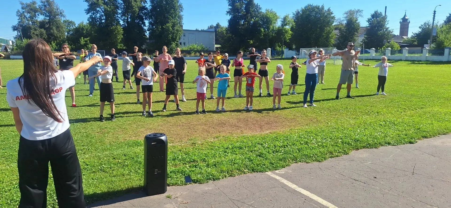 Отмечаем день рождения 🎉 города Советска по-спортивному! Утром на стадионе Трехречье прошла зарядка