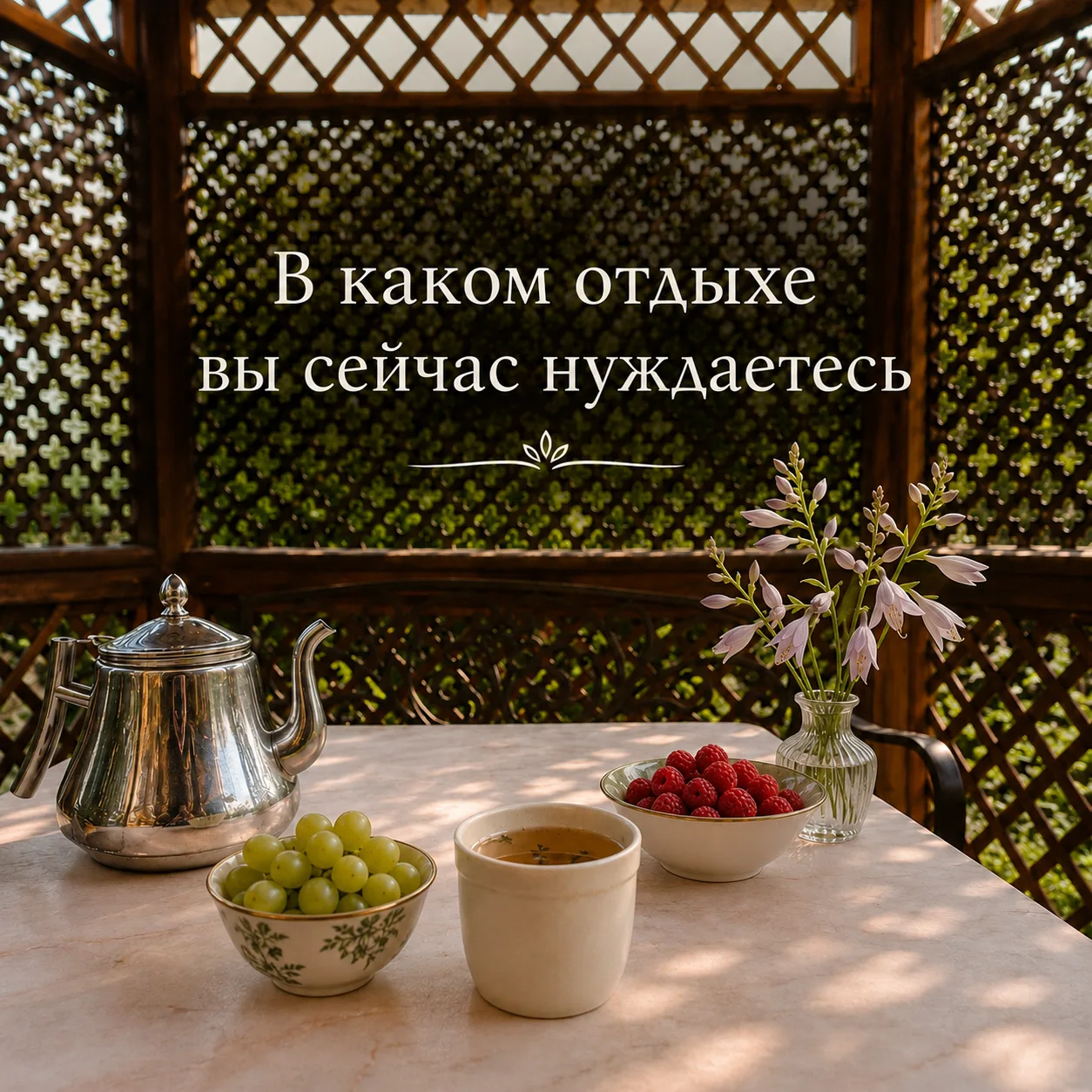 КАКОЙ ОТДЫХ ВАМ СЕЙЧАС НЕОБХОДИМ?