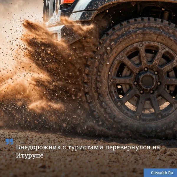 😲 В заливе Касатка в Курильском районе перевернулся автомобиль с туристами. Люди не пострадали, но 
