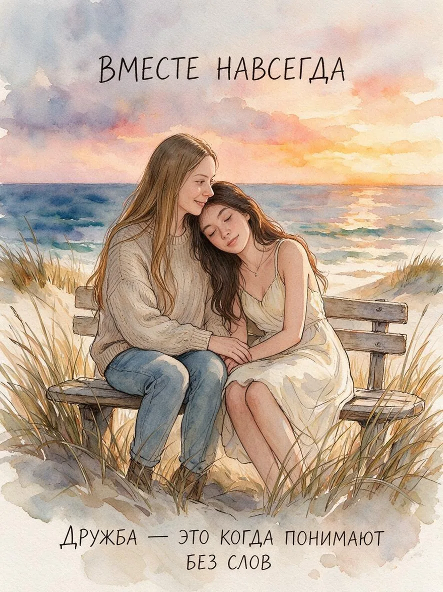 Открытка для той, кто всегда поймет ❤️