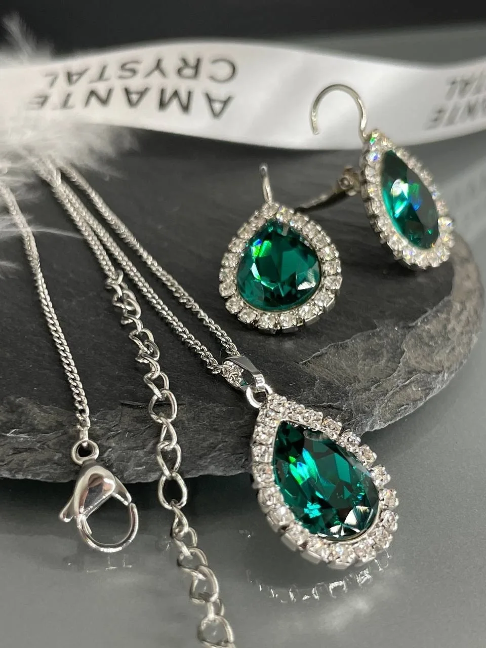 Комплект Bianka в глубоком, благородном изумрудном оттенке emerald 💚
