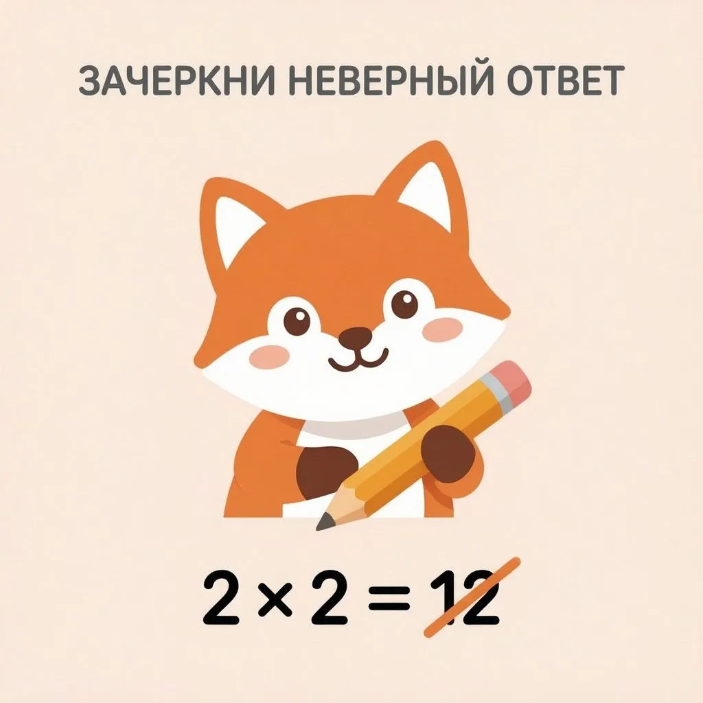 🧠 Таблица умножения без слёз: почему «зачеркни неверный» работает лучше зубрёжки