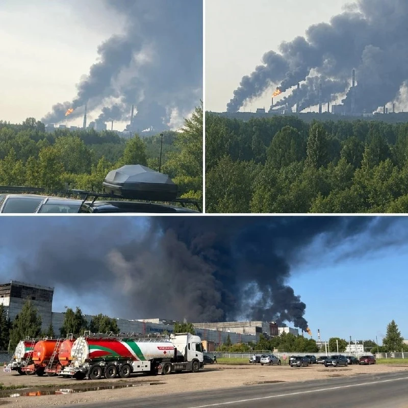 ⚠️🔥🇺🇦🇷🇺 Ночью противник атаковал «Нижнекамскнефтехим» в Татарстане.