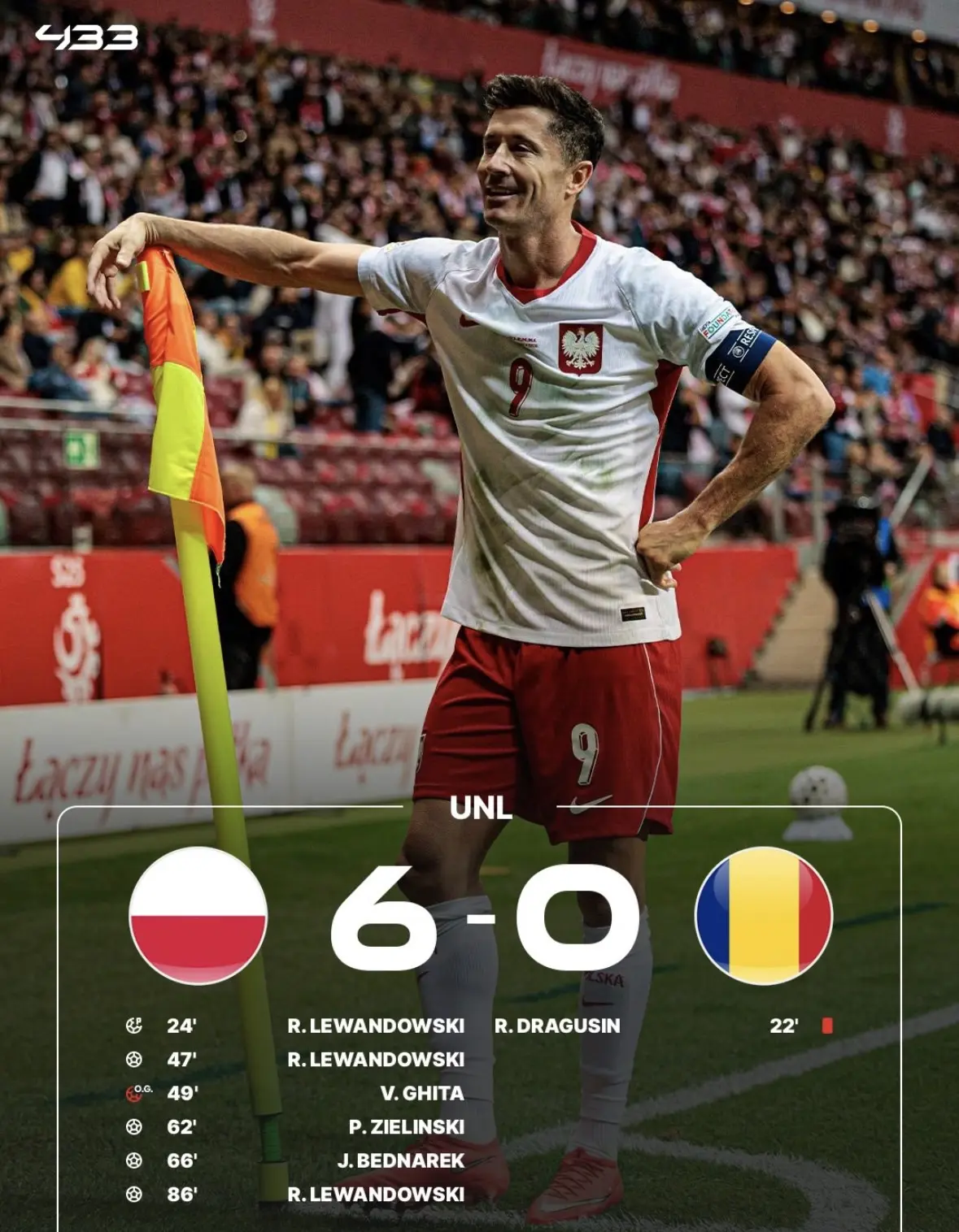 38-летний Левандовски оформил ХЕТ-ТРИК за сборную Польши 👏