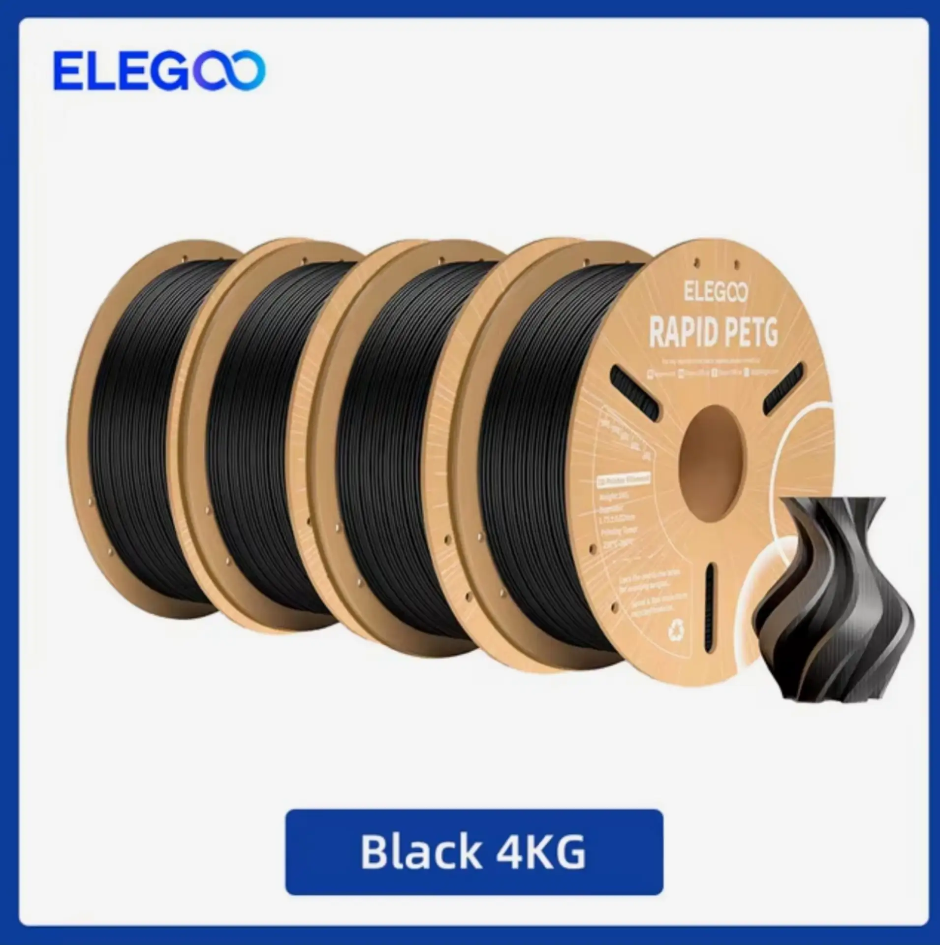 СКОРОСТНОЙ ПЛАСТИК ОПТОМ — 4 КГ ЧЁРНОГО PETG ДЛЯ ТВОЕЙ ФЕРМЫ И ПРОЕКТОВ!