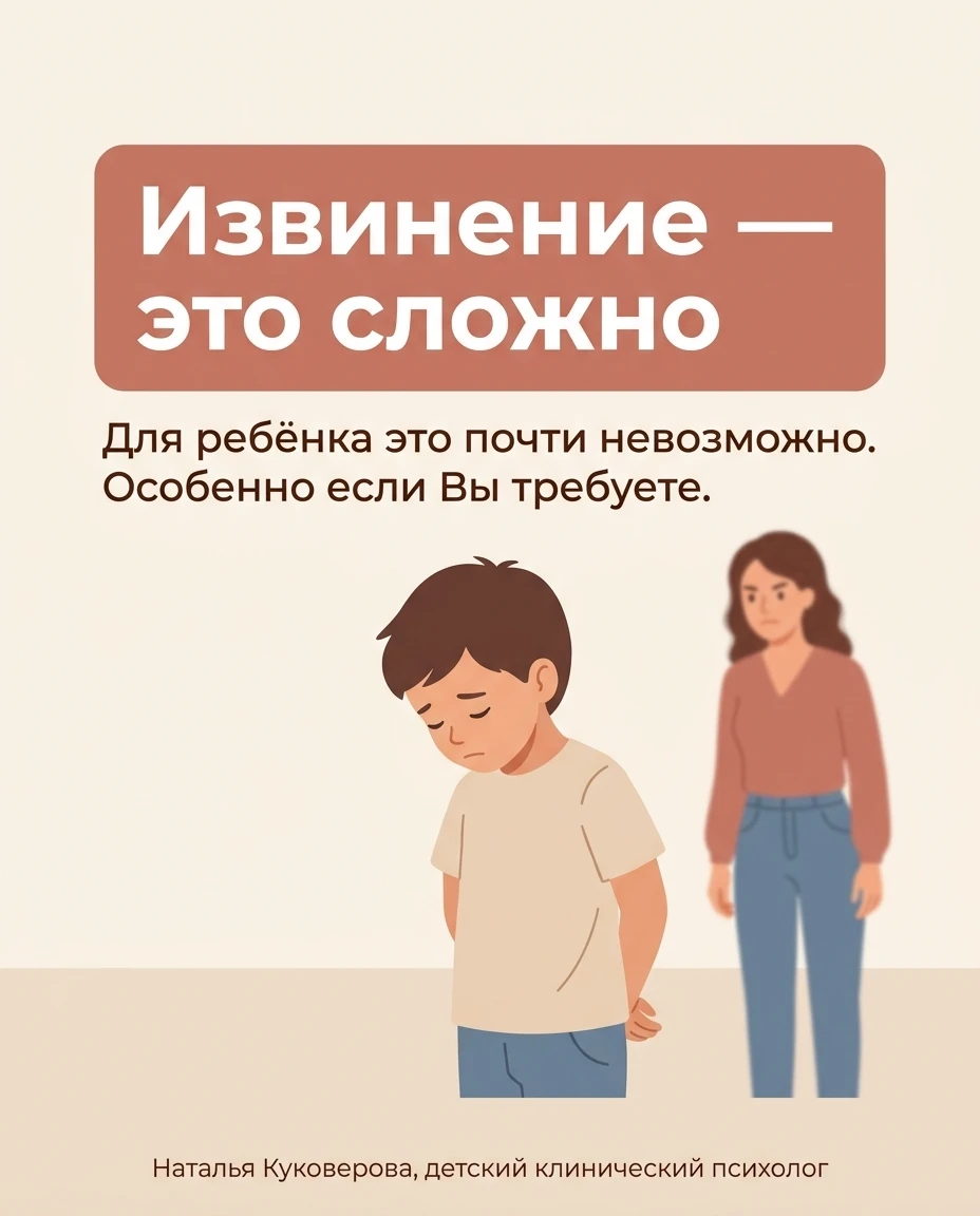 Почему ребёнок не просит прощения (и можно ли его заставить)?