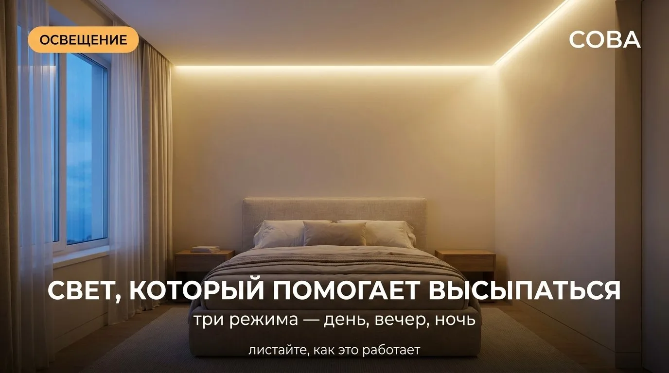 Свет в квартире работает против вашего сна — проверьте вечером