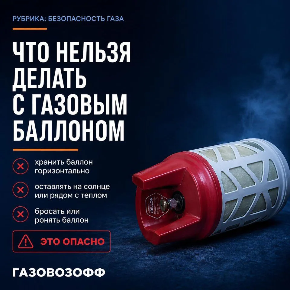 С газовыми баллонами нельзя работать “на глаз”.