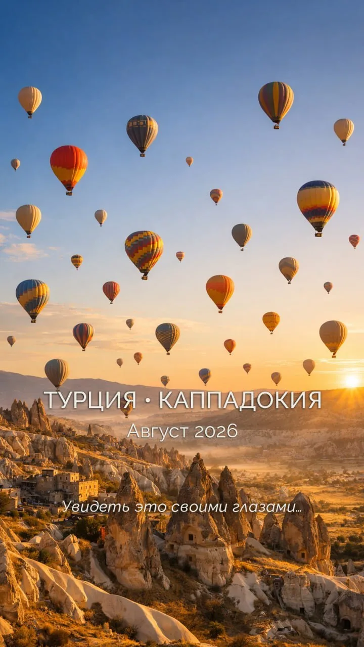 Увидеть Каппадокию и... взлететь! 🎈