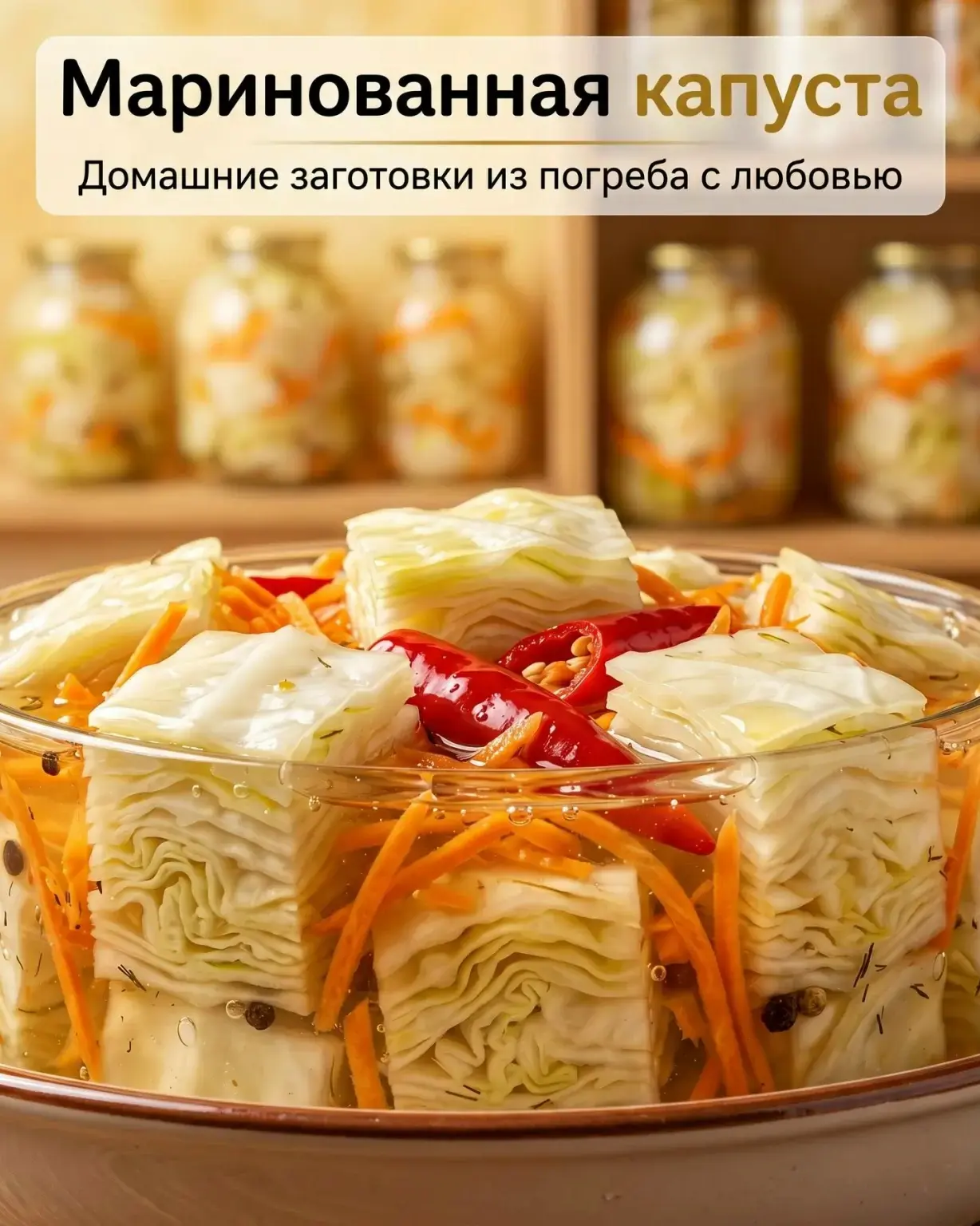 🥬 Вкуснейшая маринованная капуста за 3 дня