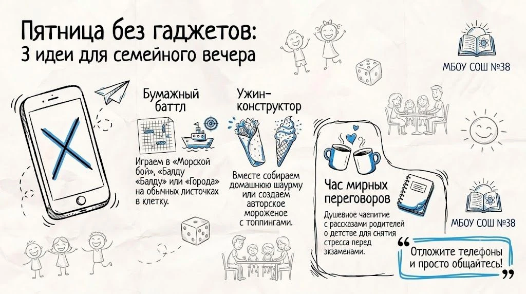 Пятница — идеальный повод объявить семейный цифровой детокс! 🚫🔌

Лето в разгаре, но порой кажется,