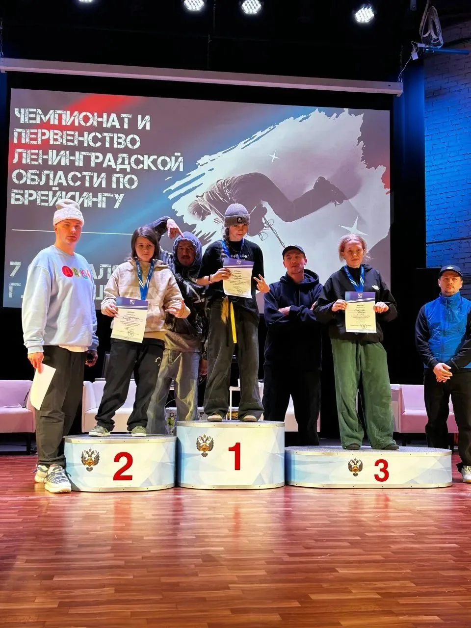 7 февраля состоялся Чемпионат Ленинградской области по брейкингу! 🏆Победителями в своих категориях с