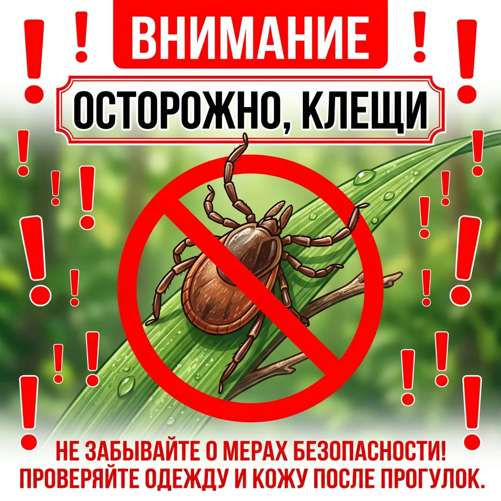 ‼️ Осторожно, клещи!