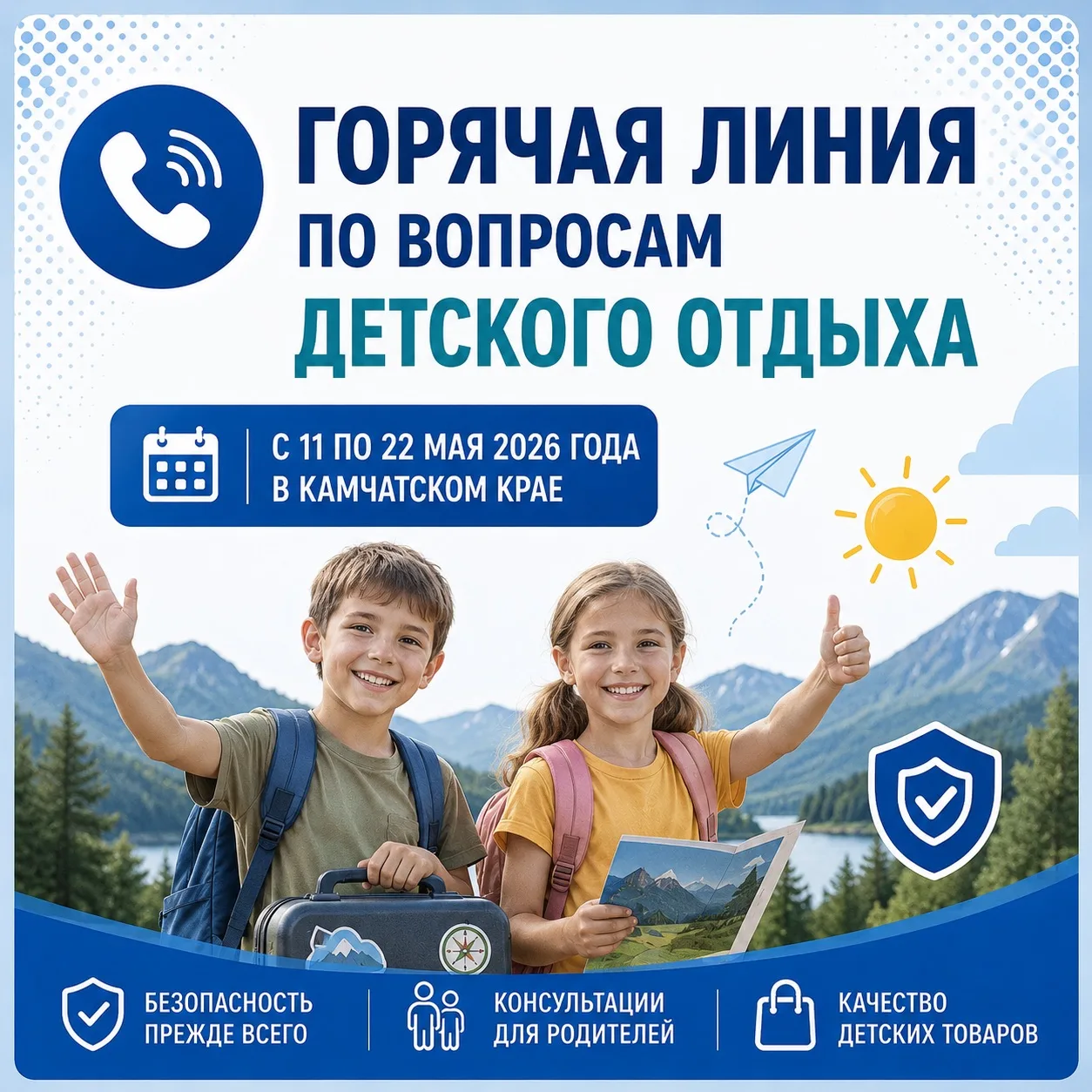 ☀️ Скоро летние каникулы – самое время подумать об отдыхе детей  С 11 по 22 мая в Камчатском крае пр