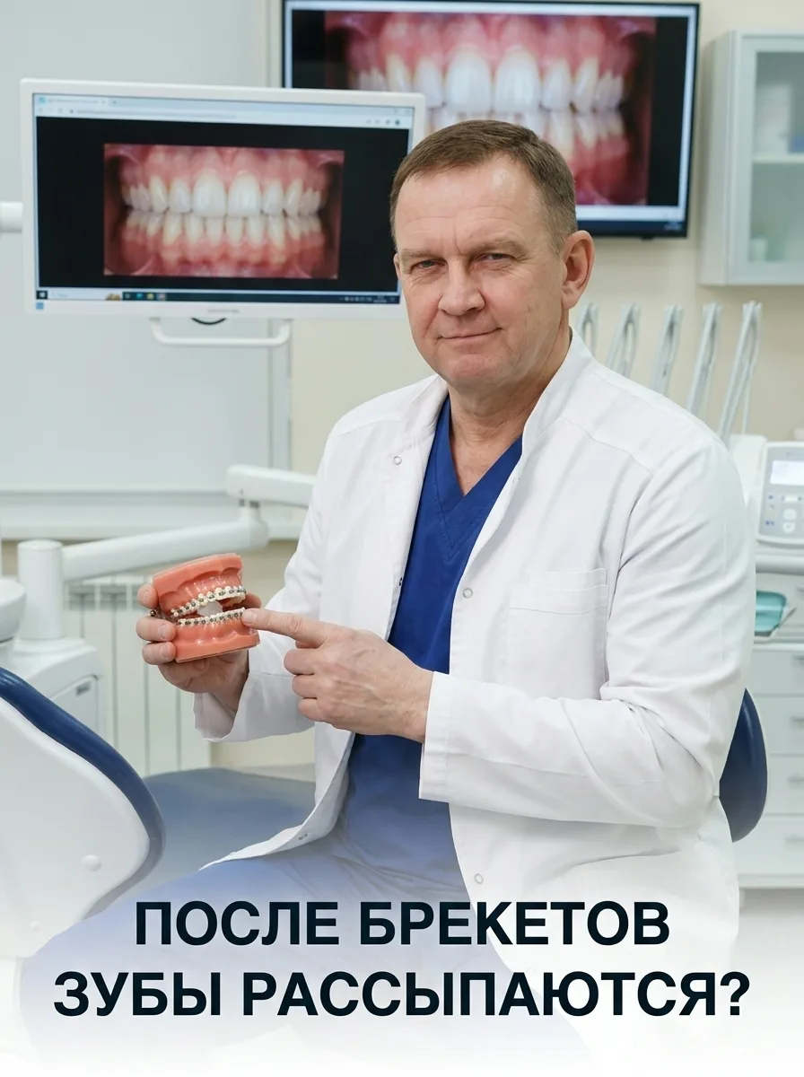 «После брекетов зубы рассыпаются и выпадают». Разбираю, откуда этот миф — и что на само...