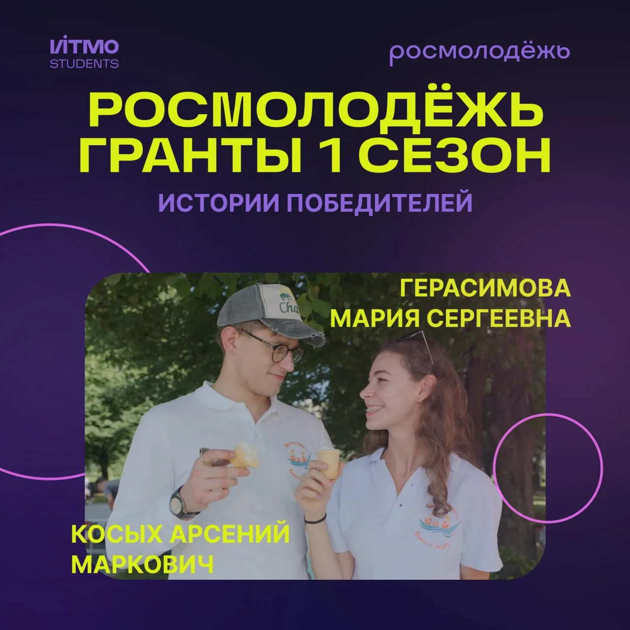🎉 Встречаем победителей!

До 1,5 миллионов рублей на реализацию проектов получили Мария Герасимова,