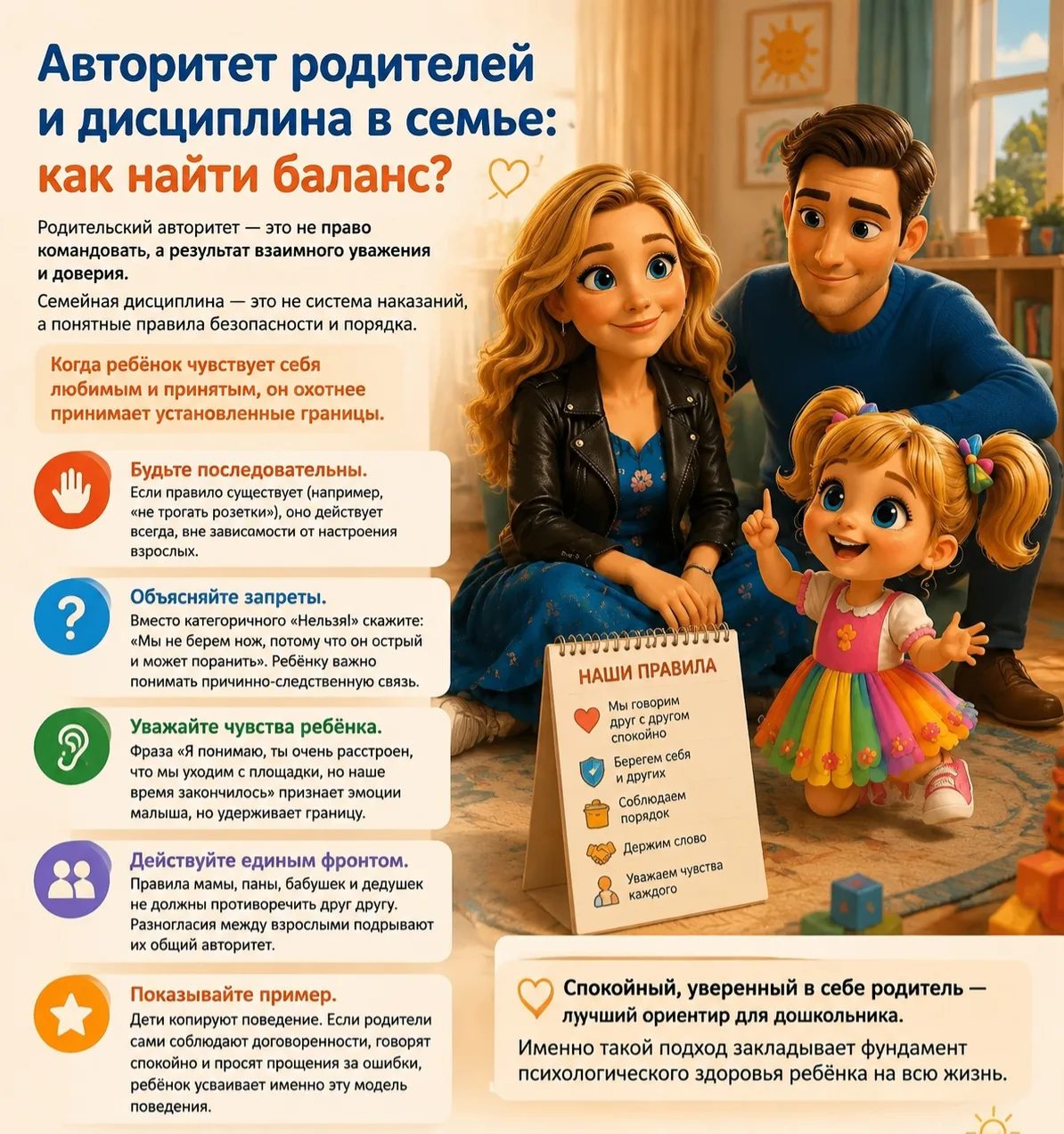 Родительский авторитет — это доверие, а не право командовать.