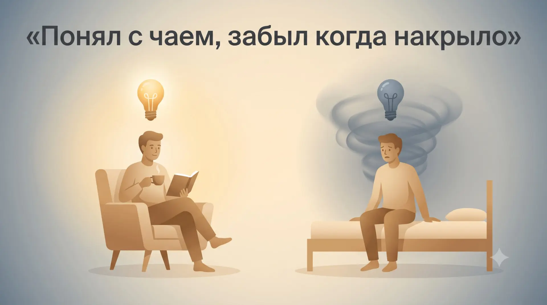 Почему на курсе результат приходит, а с постов и книг нет