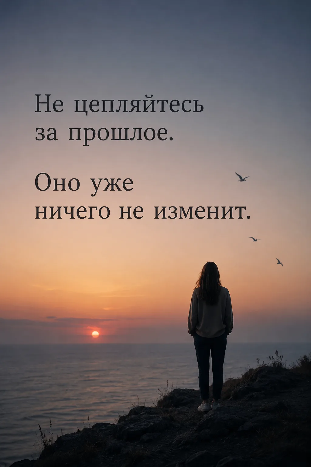 Не цепляйтесь
за прошлое.
Оно уже
ничего не изменит.

❤ Психология отношений