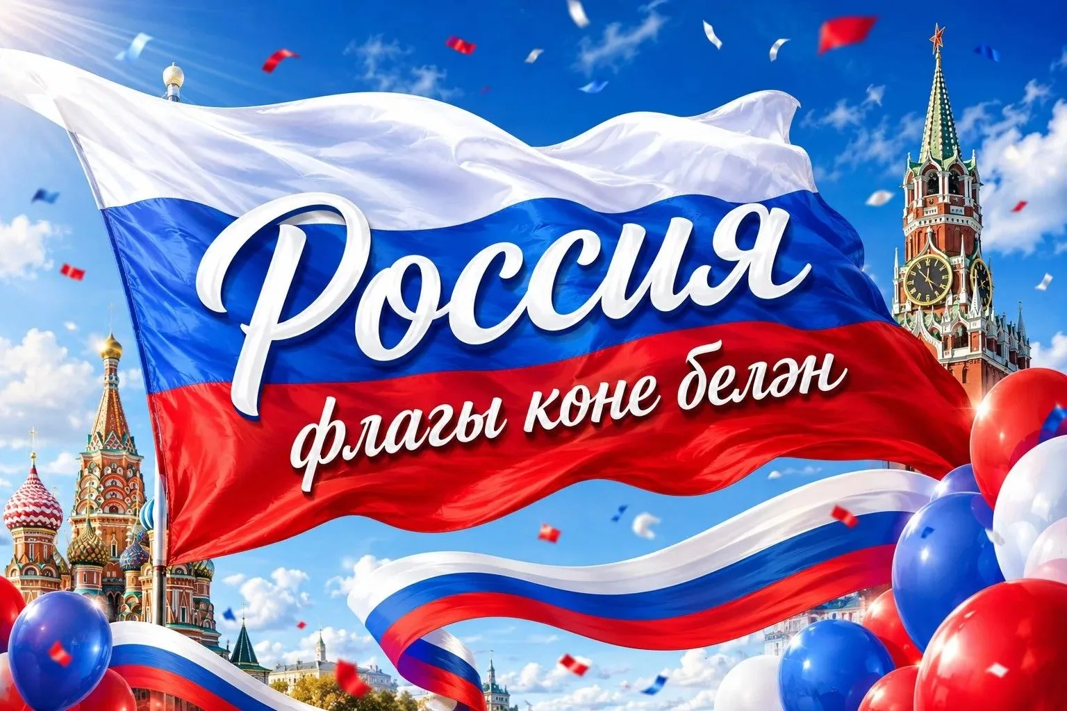 🇷🇺 Дәүләт флагы көне белән!