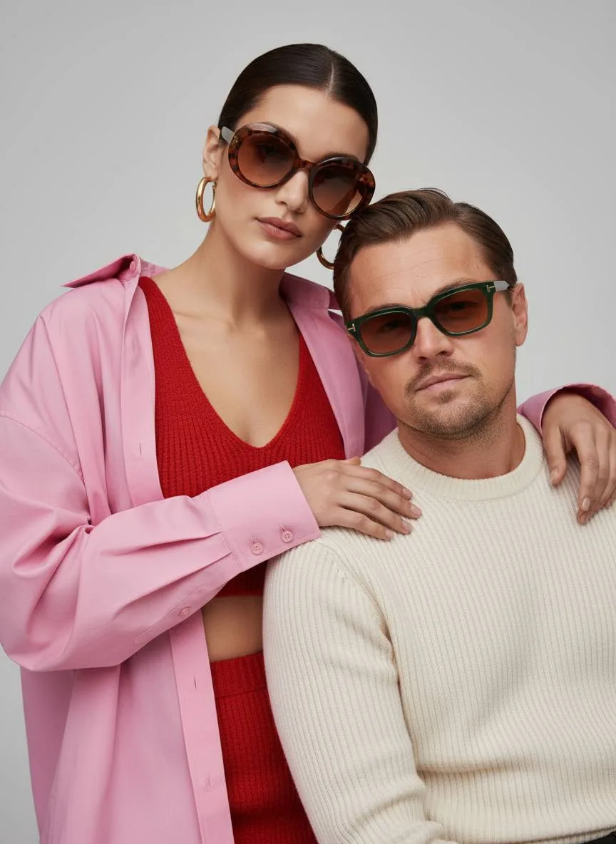 🖼 Fashion eyewear campaign shot on a light