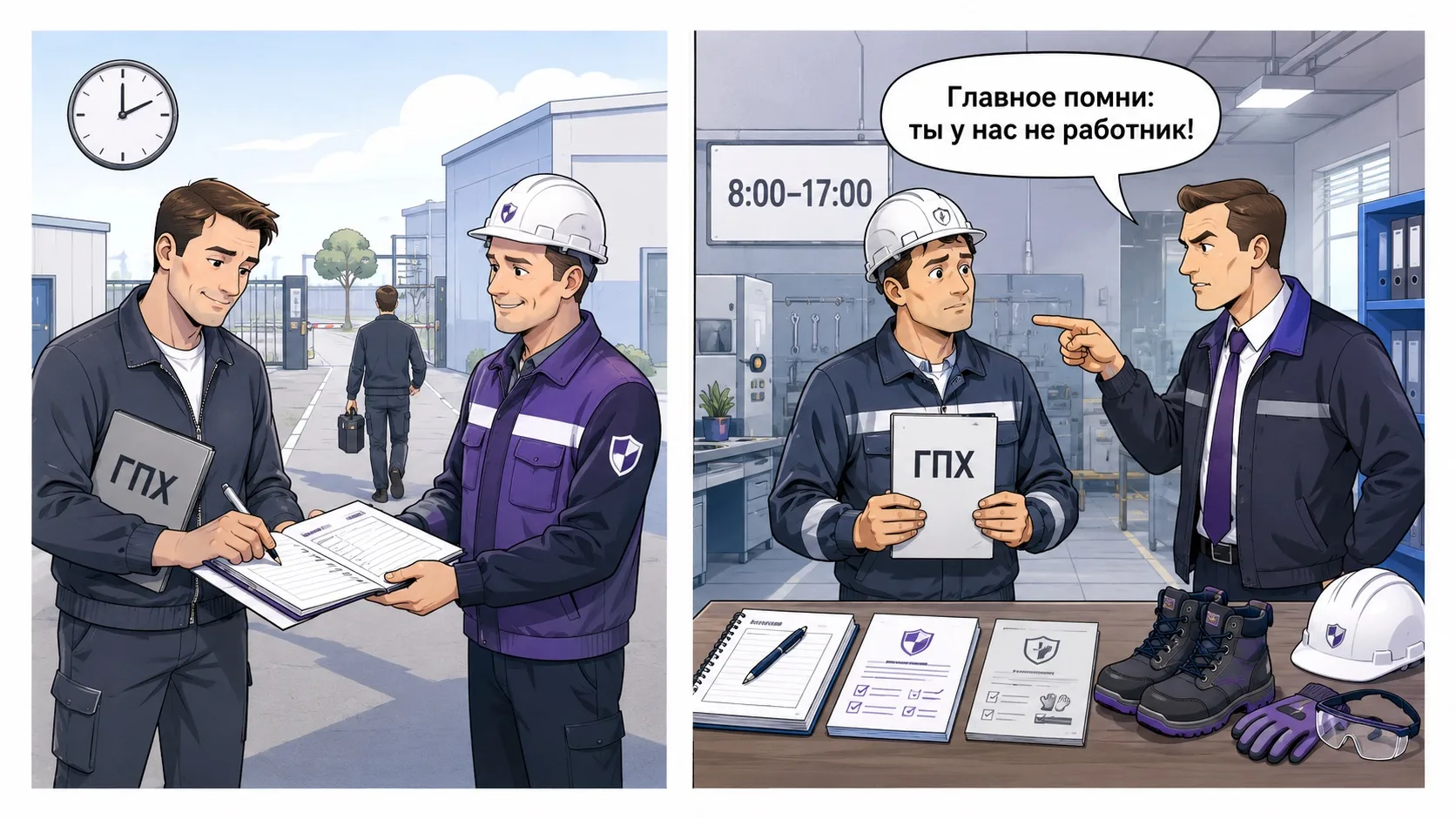 🤔  Вводный инструктаж исполнителю по ГПХ и риск признания трудовых отношений.