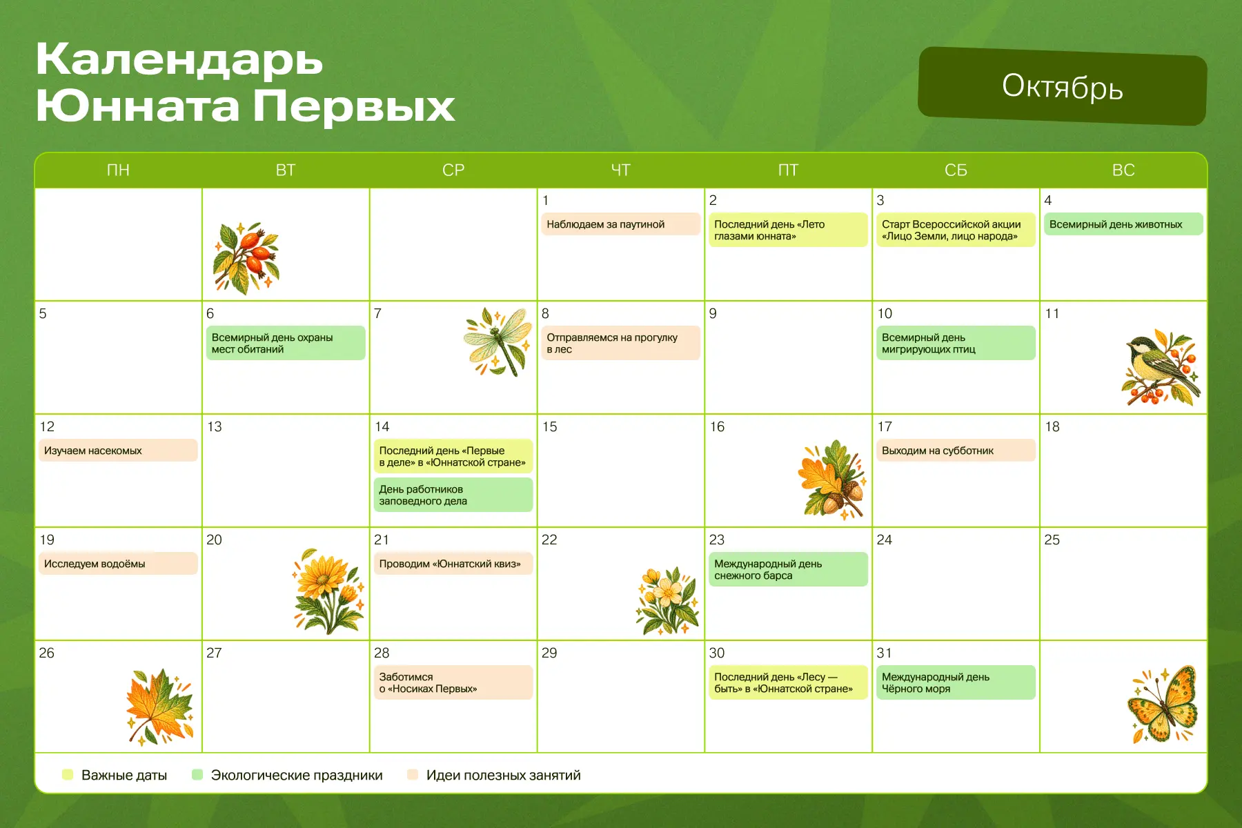 🍂 Чем заняться в октябре?