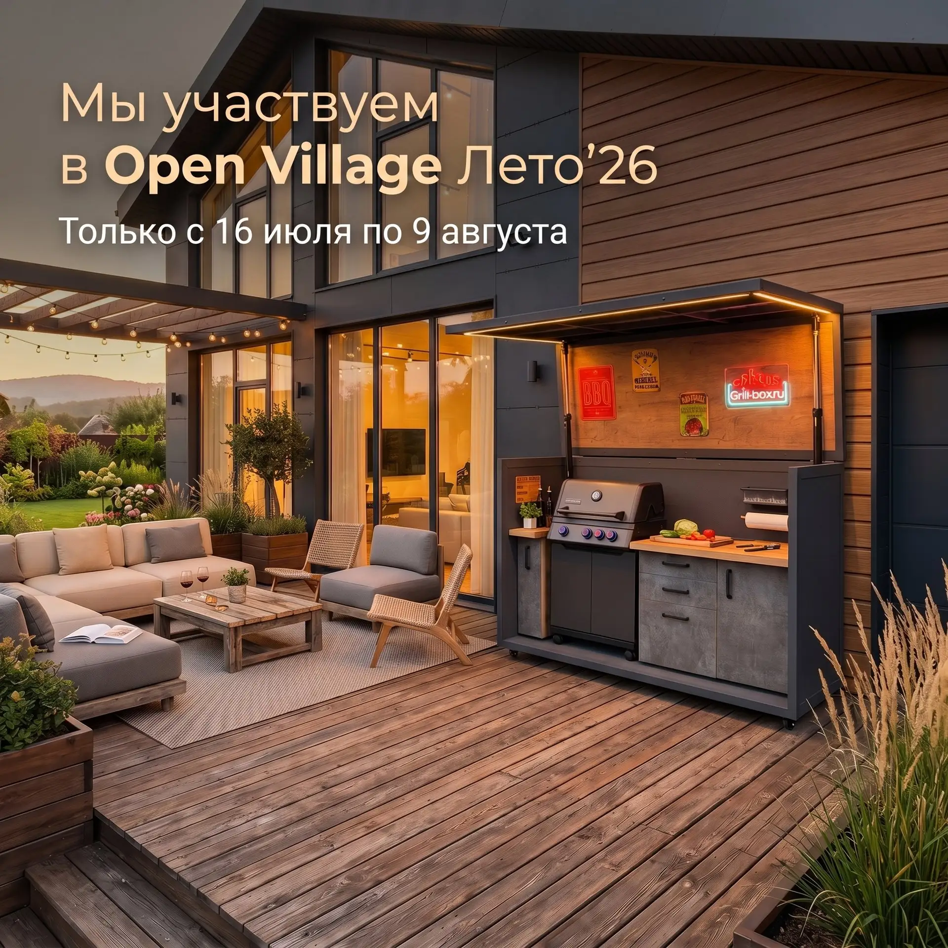 Open Village Лето’26 — встречаемся на выставке!

Только с 16 июля по 09 августа приглашаем в «Грин Л