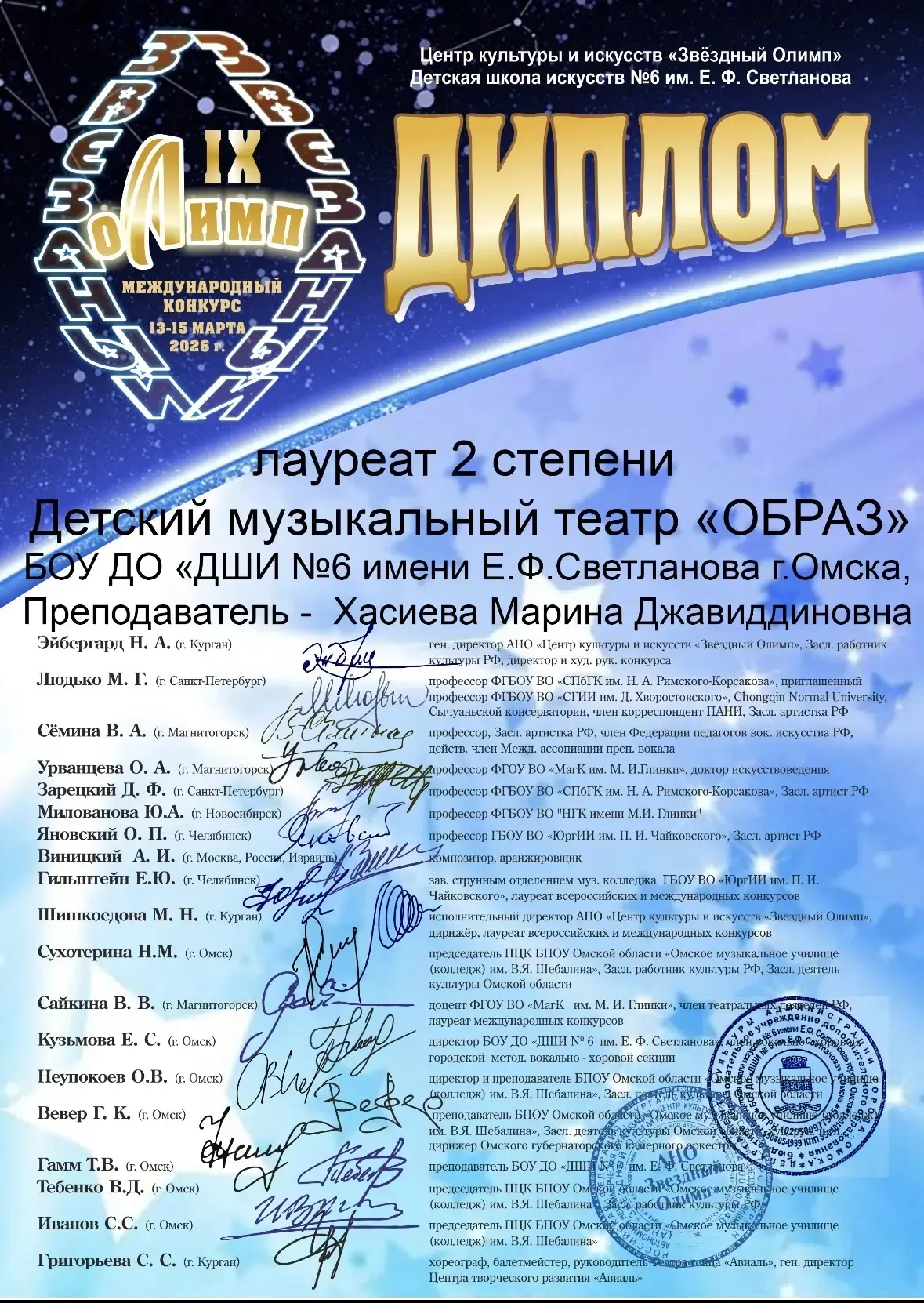 ⭐ Поздравляем учащихся Детской школы искусств №6 им. Е.Ф. Светланова с великолепными ре...