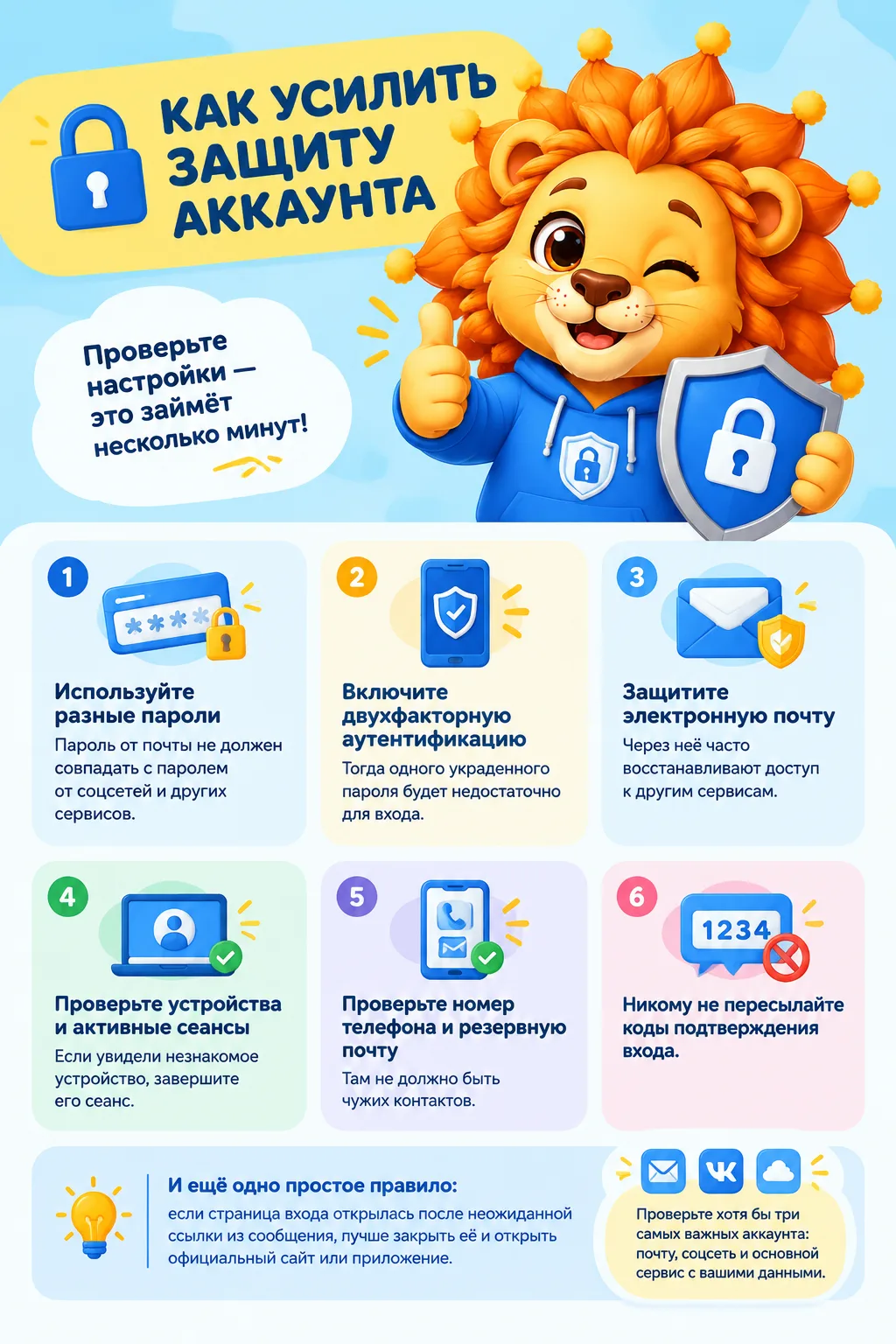 🔐 КАК УСИЛИТЬ ЗАЩИТУ АККАУНТА