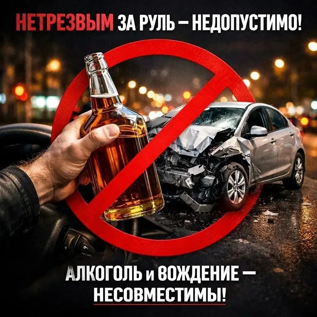 🚨Одна ошибка может стоить жизни: Михайловская Госавтоинспекция напоминает о рисках езды в нетрезвом