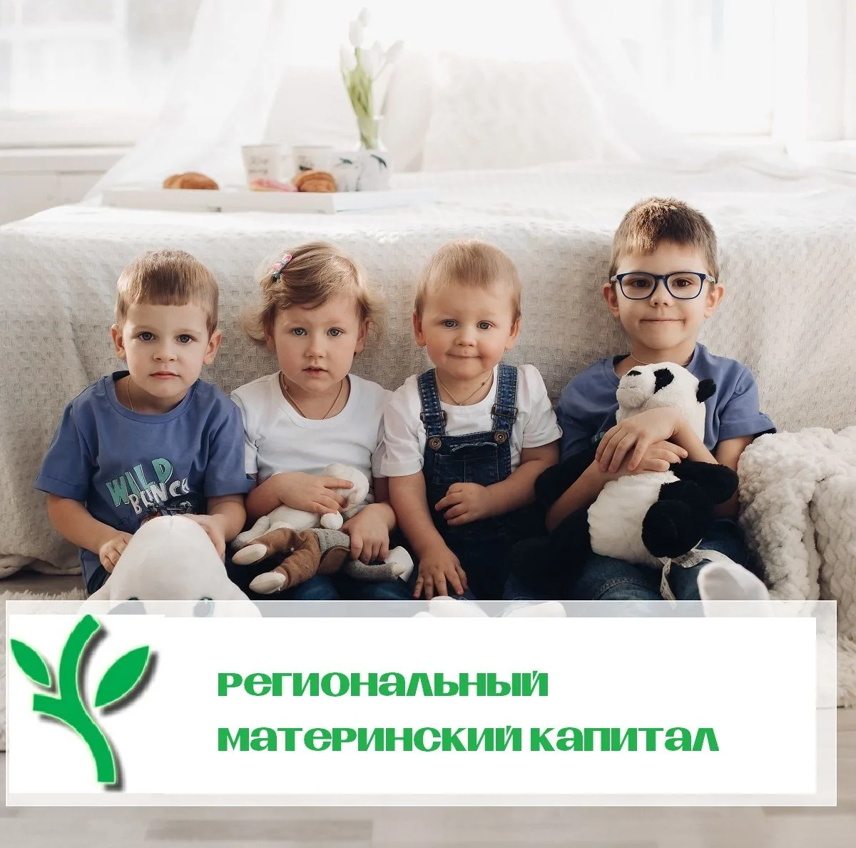 Многодетные семьи, в которых родился третий или четвёртый ребёнок, могут получить региональный матер