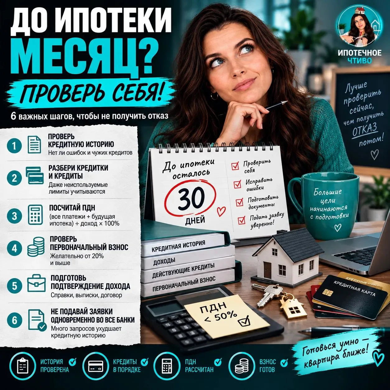 До ипотеки месяц? Проверь эти вещи