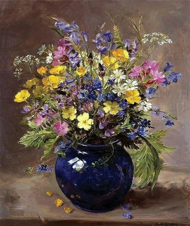 Цветочные истории от Анны Коттерилл (Anne Cotterill, British, 1933 - 2010 г. )