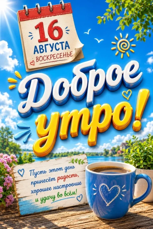 Друзья! Сегодня 16 августа. 🗓️