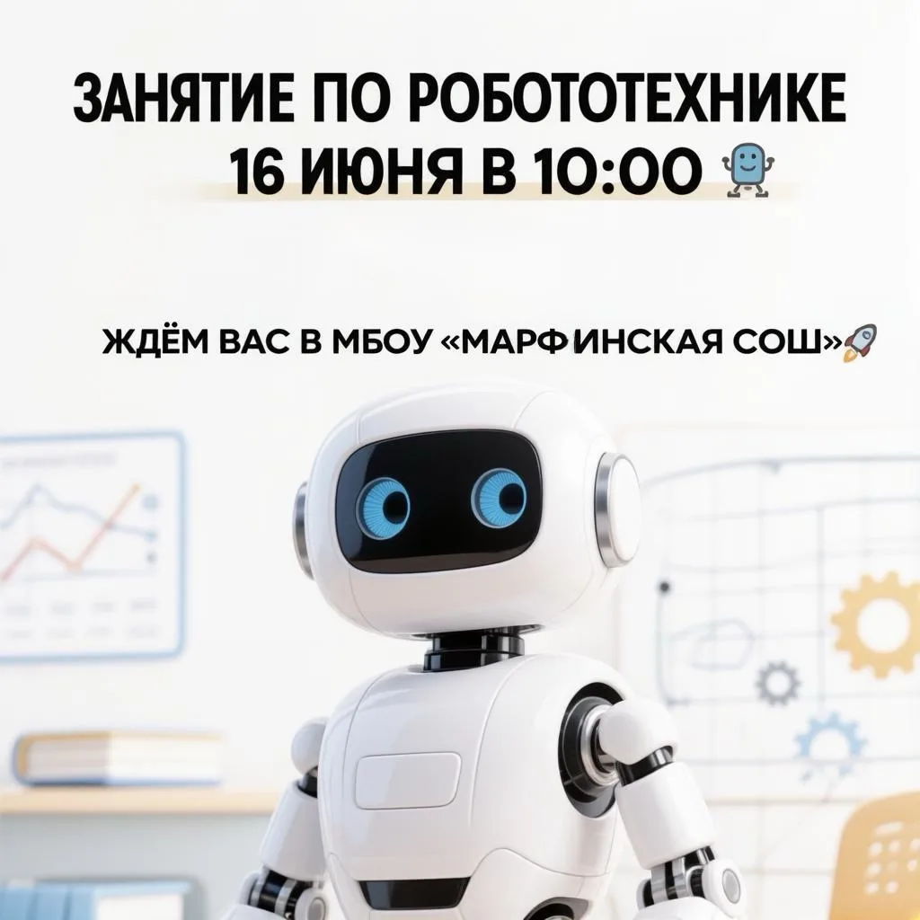 Занятие по робототехнике — 16 июня в 10:00 🤖

Клуб Робоcode приглашает ребят на занятие по робототе