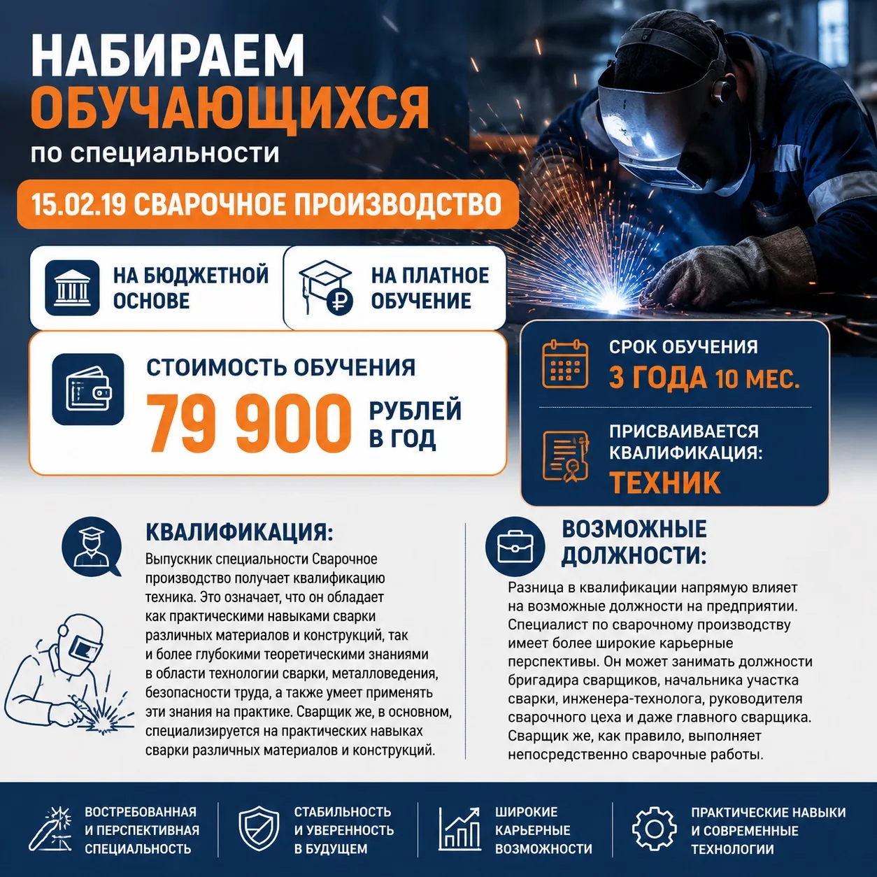 🎉 Приёмная кампания в ГАПОУ СО «Социально‑профессиональный техникум „Строитель“» — в самом разгаре!