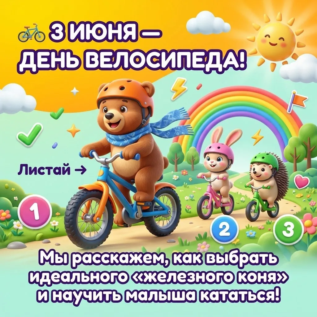 Сегодня — Всемирный день велосипеда! 🚴‍♂️🚴‍♀️