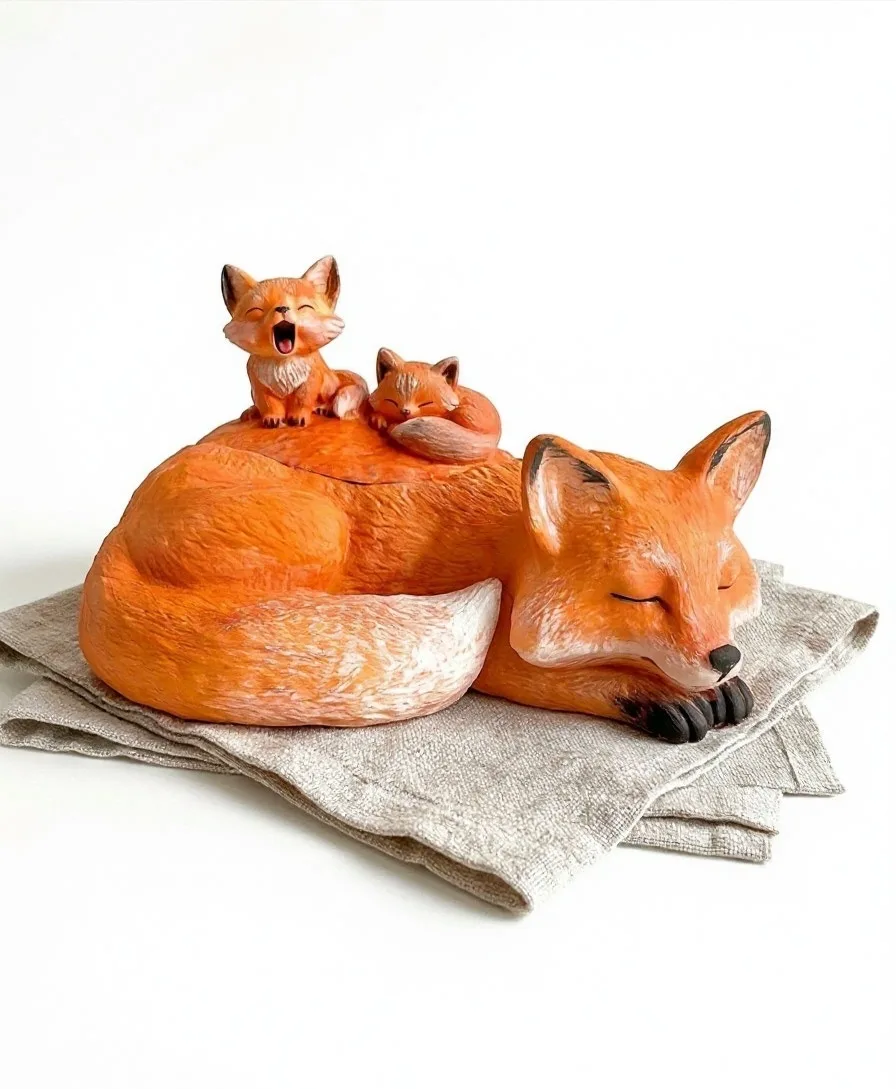 Лиса с лисятами 🦊