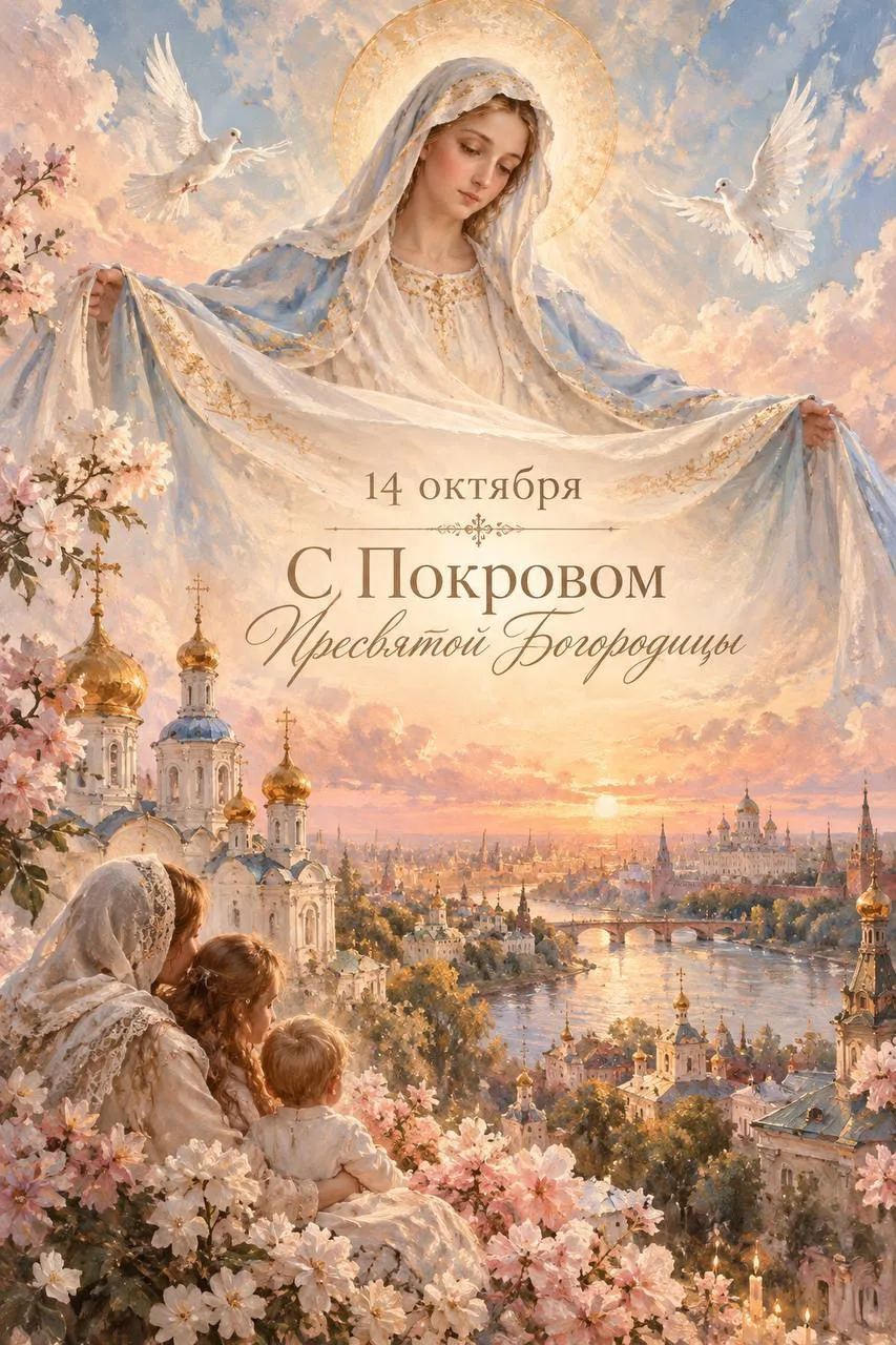 🌸 С праздником Покрова Пресвятой Богородицы!