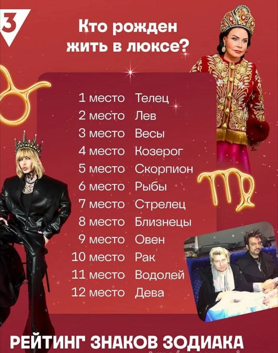 😎 Тельцы, Львы и Весы обязаны жить в люксе — эксперты.